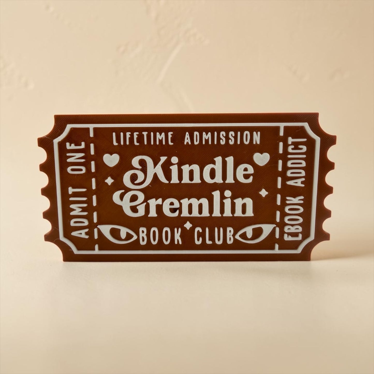 Kindle Gremlin Book Club Shelf Sitter | Bookish Reader Decor
