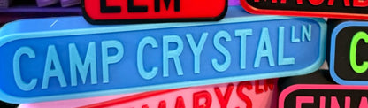 Street sign shelf sitter