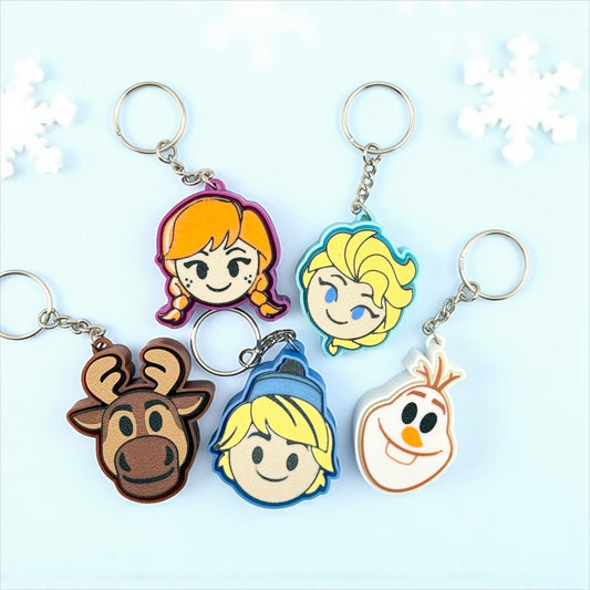 Ice Kingdom Clicker Keychains – Cute Winter Character Set | Fidget Keychains Inspired by Snowy Adventure