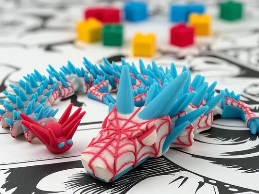 Spider-Gwen Dragon – 3D Printed Flexible Collectible Figurine | Spider-Verse Inspired Geek Gift