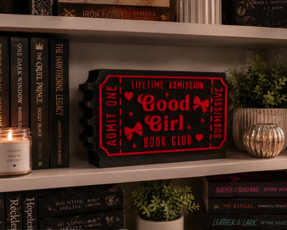 Dark Romance Decor – Good Girl Trope 3D Printed Shelf Sitter | Spicy BookTok Gift