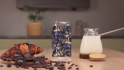 UV DTF Cup Wrap | Dark Fairy Goth Design | 16oz Libbey Glass Can Wrap | Gothic Fantasy Tumbler Decal | Purple Witchy Aesthetic