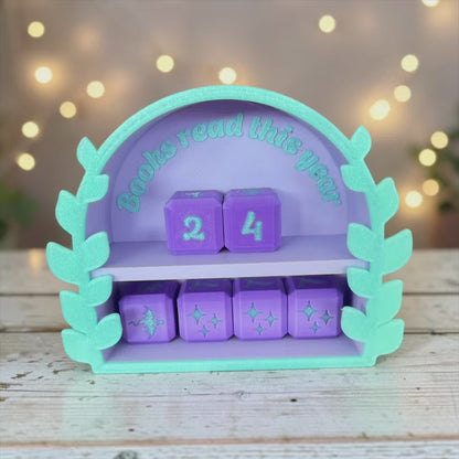 Books Read Counter – 3D Printed Reading Tracker | Book Lover Gift & Shelf Decor