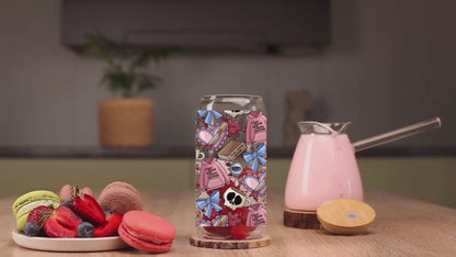 Crime Shows UV DTF Cup Wrap | 16 oz Libbey Glass Can | Crime Scene Design | Ready-to-Press Wrap