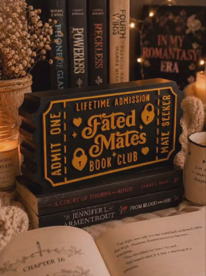Fated Mates Decor – Dark Romance Shelf Sitter | Fantasy Romance Gift Display