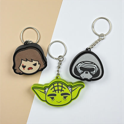 Galaxy Force Clicker Keychains – Jedi, Villain & Wise Master Set | Kawaii Fidget Keychains