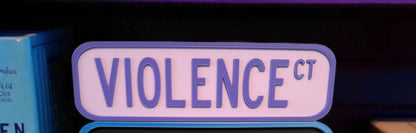 Street sign shelf sitter